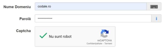 accesare panou administrare domeniu .ro